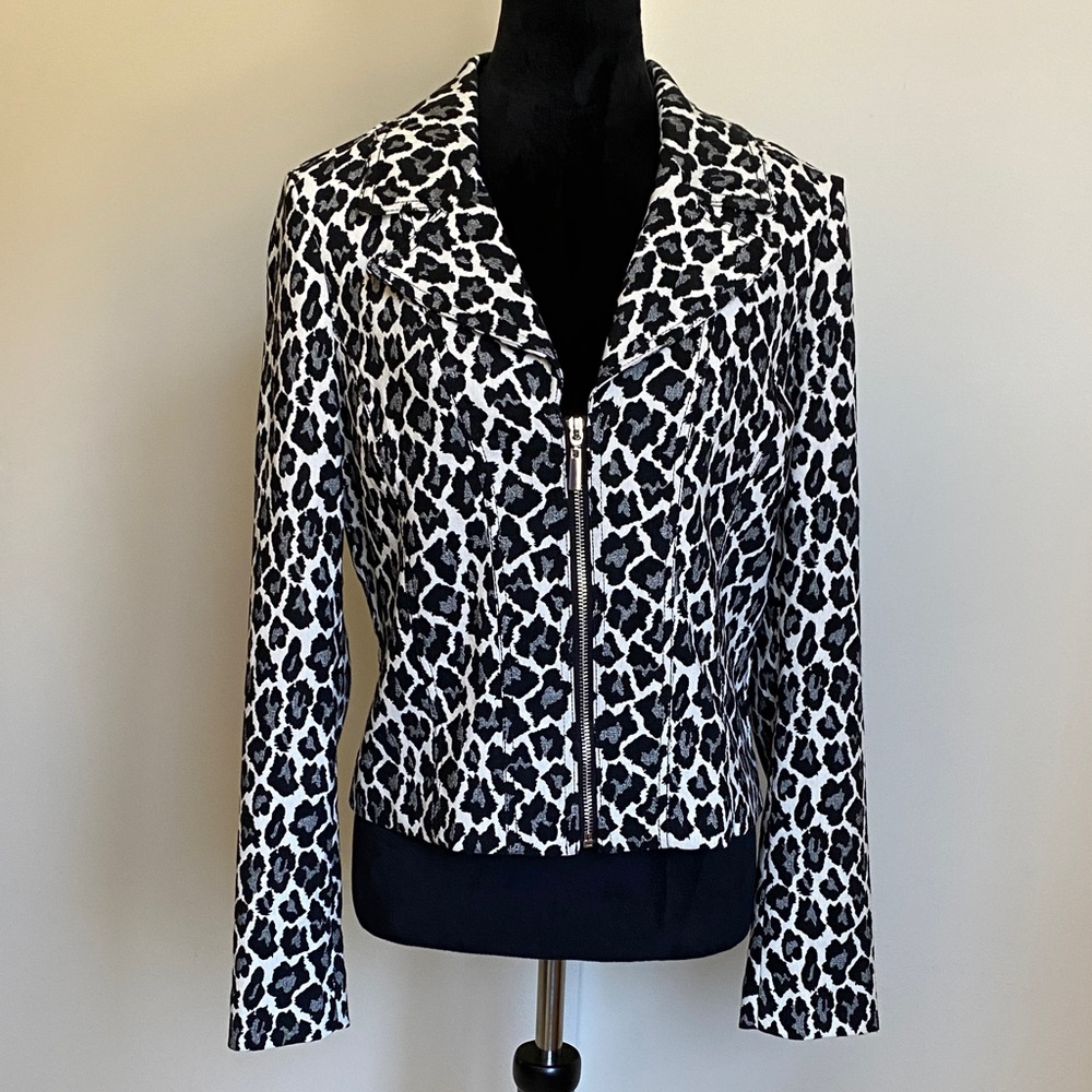 White House Black Market Animal Print Jacket